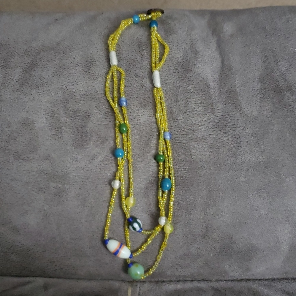Handmade Unique Glass Bead Necklace